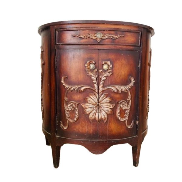 French commode cabinet in floral carving - SoUnique.PK