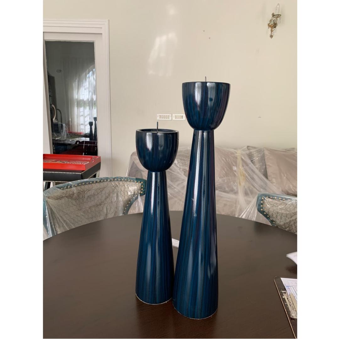 Wood Candle Stand (pair) - SoUnique.PK
