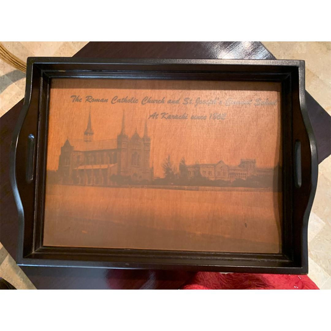 St.Joseph's Wooden Tray - SoUnique.PK