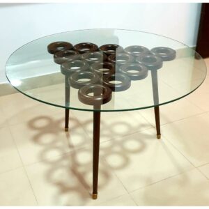 Round Glass Top Coffee Table - SoUnique.PK