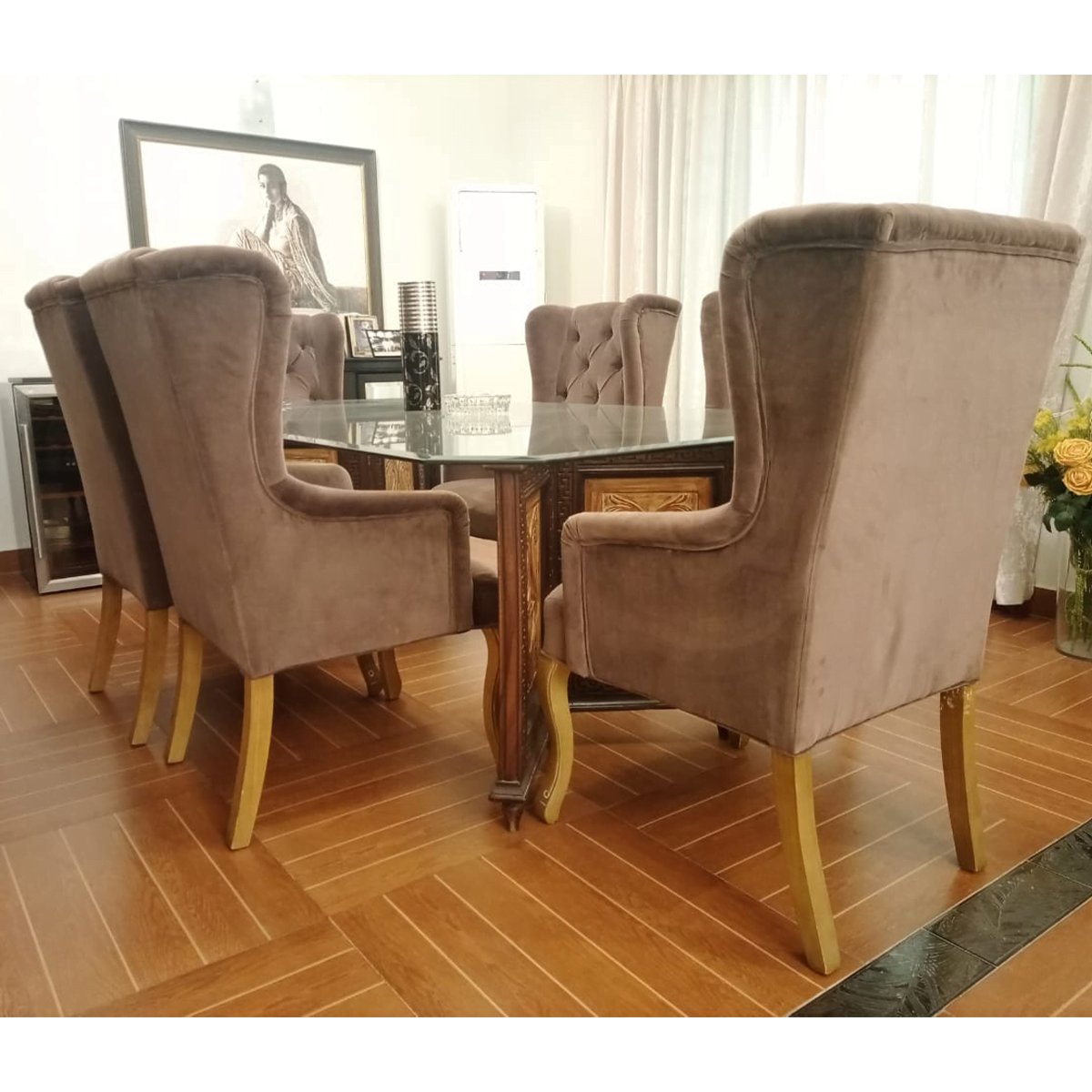 Dining Table with 6 Arm Chairs SoUnique.PK