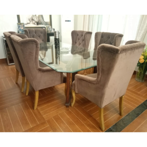 Dining Table with 6 Arm Chairs - SoUnique.PK