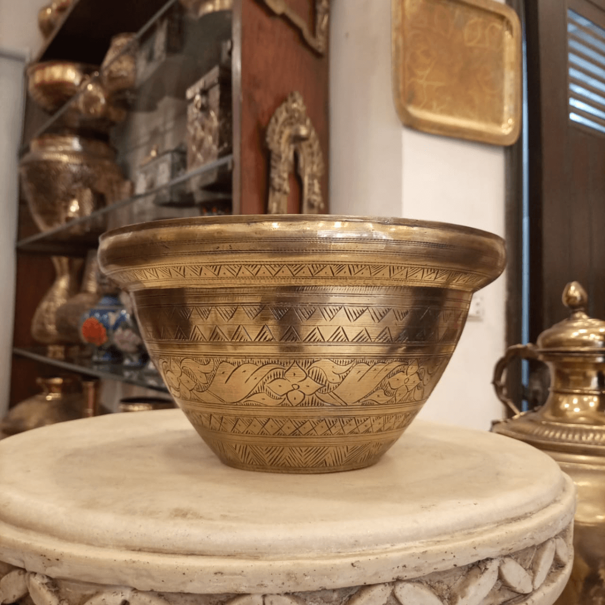 Vintage Brass Flower Pot- SoUnique.PK