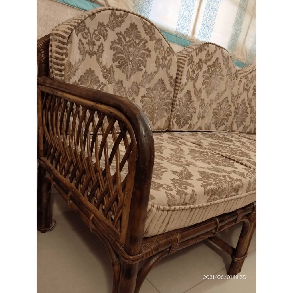 Five Seat Cane Wood Sofa Set SoUnique.PK