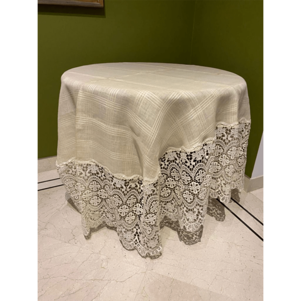 Linen & Lace Table Cloth- SoUnique.Pk