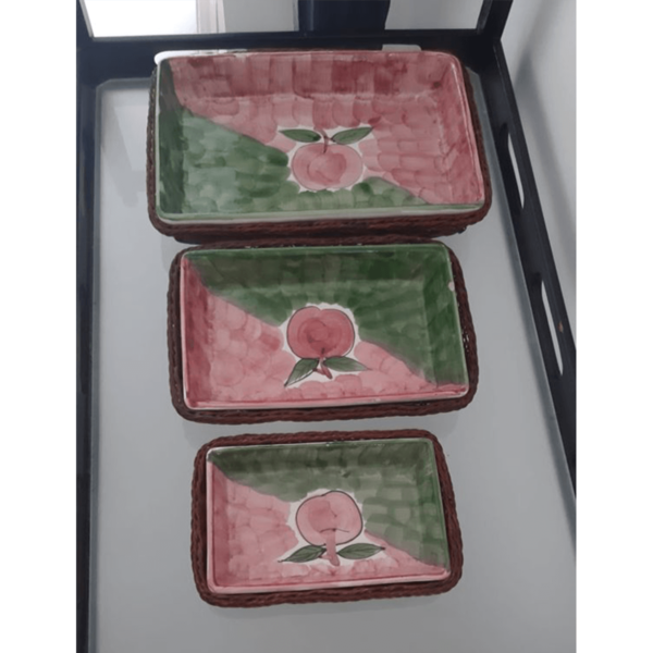 Set Of 3 Dishes In Baskets-SoUnique.Pk