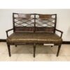 Bench with Embossed Leather & Wicker-SoUnique.PK