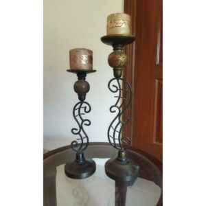 Pair of Wrought Iron Candle Stands - SoUnique.PK