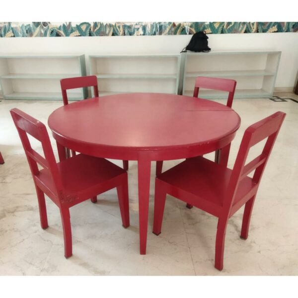 Set of Semi Circle Tables with 4 Chairs - SoUnique.PK