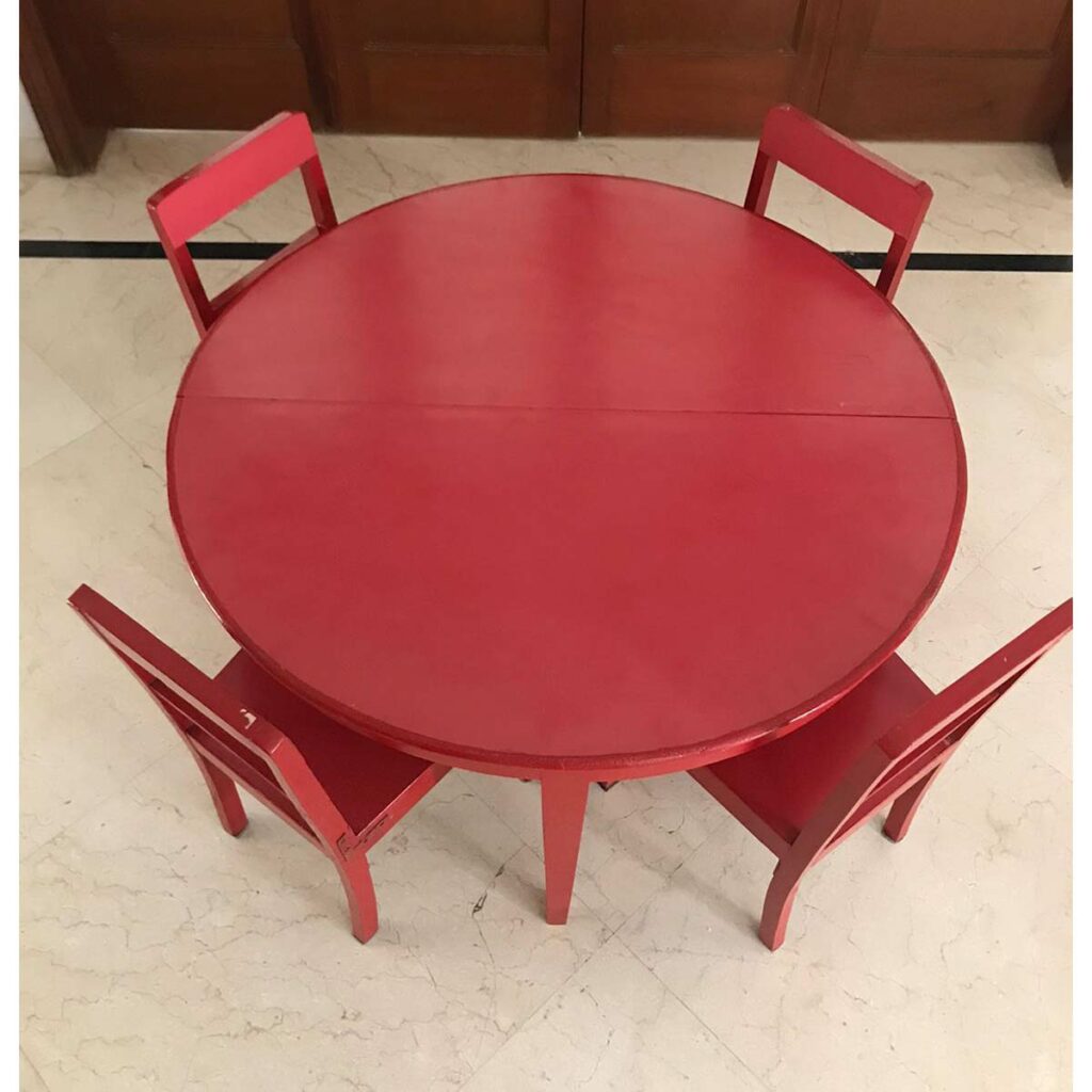 Set of Semi Circle Tables with 4 Chairs SoUnique.PK