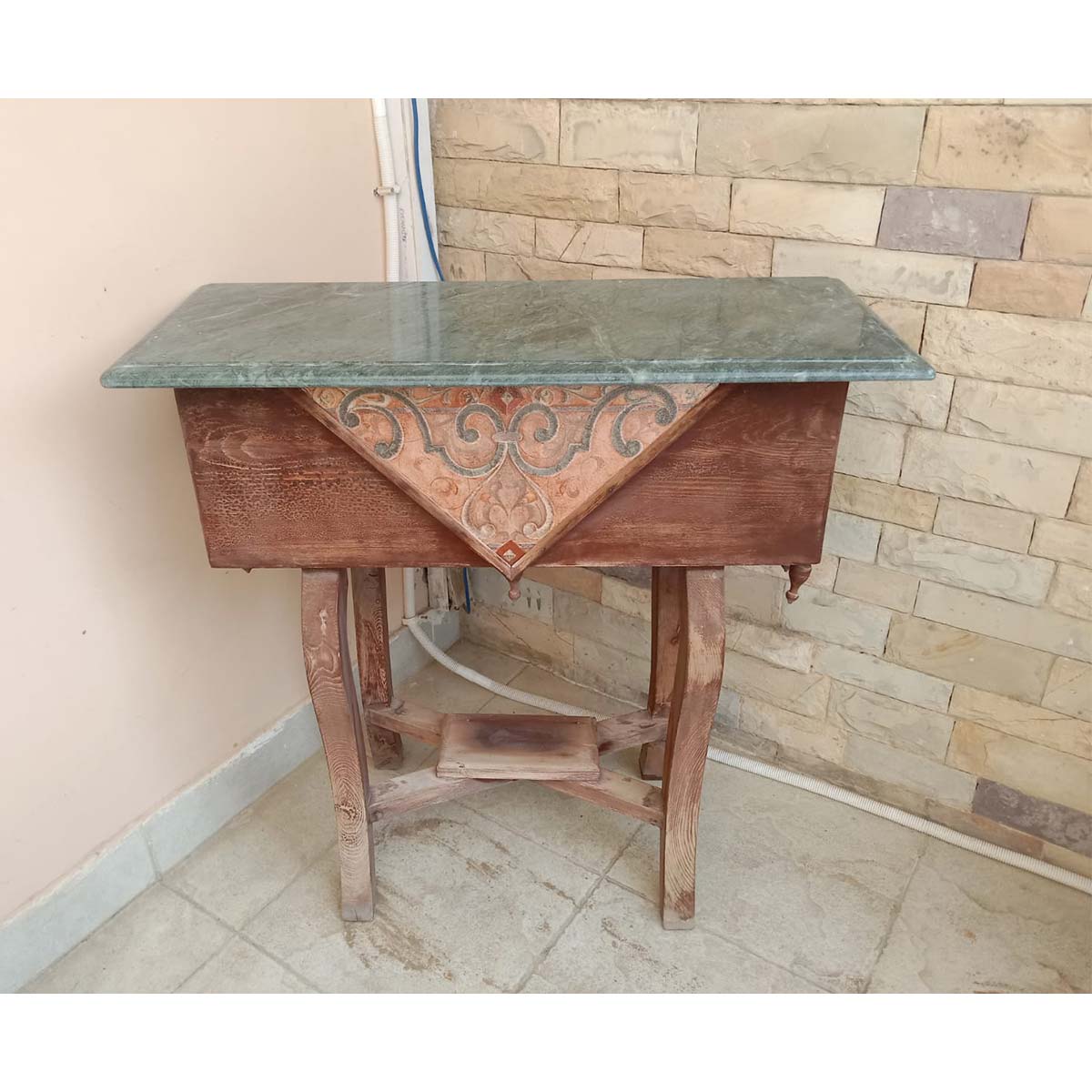 Small Granite Top Console Table SoUnique.PK
