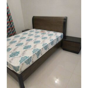 King Size Bed With Side Table Pair-SoUnique.PK