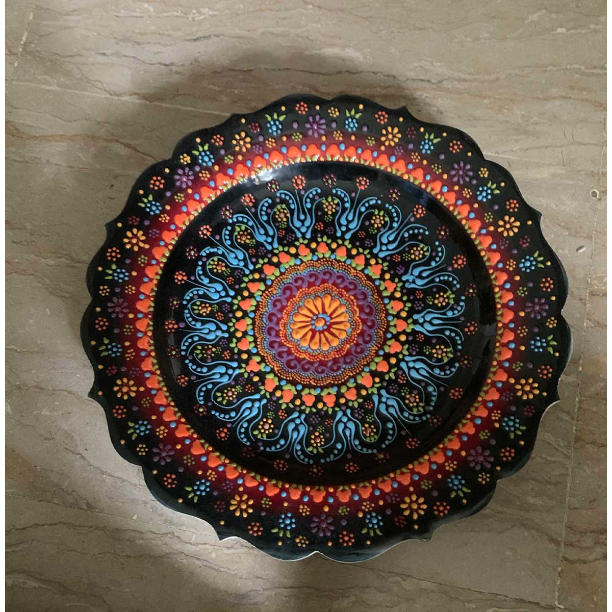 Turkish Hand-Painted Plate - SoUnique.PK