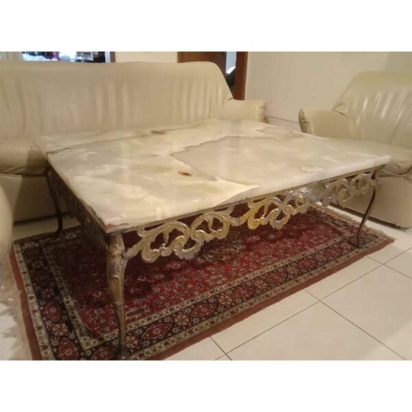 Vintage Brass Table with Marble Top-SoUnique.PK