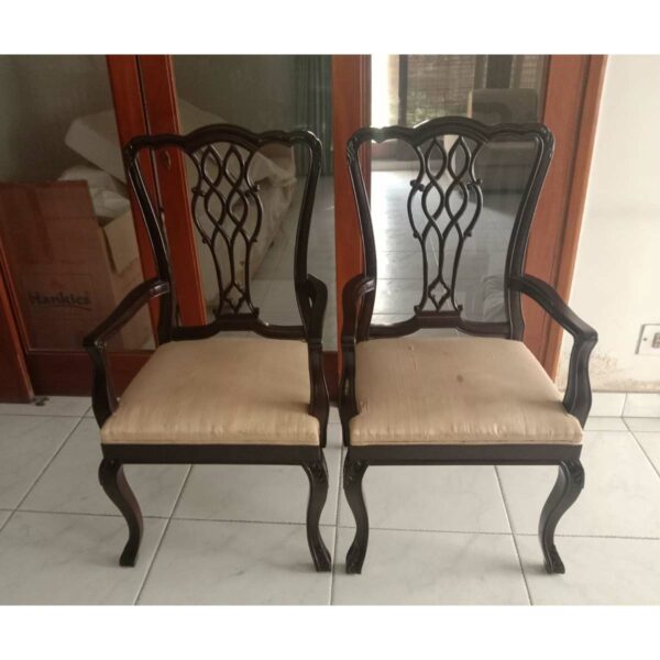 Pair of Wooden Accent Chairs - SoUnique.PK