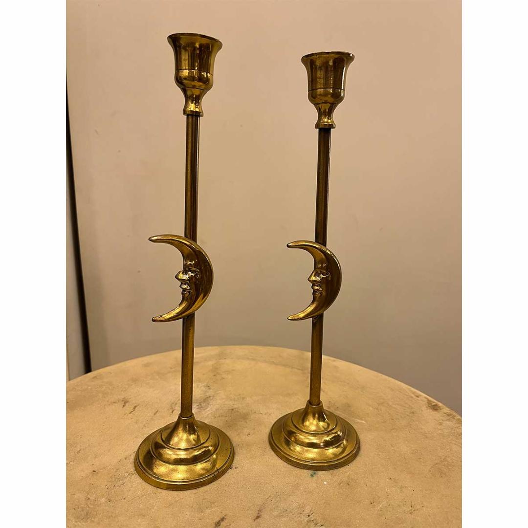 Crescent Candle Stands Pair - SoUnique.PK