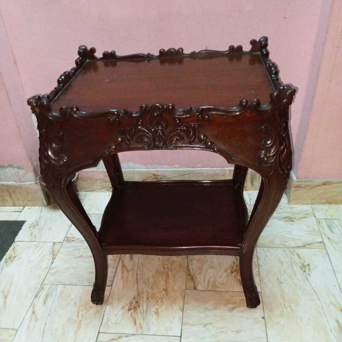 Vintage Carved Side Tables-SoUnique.PK