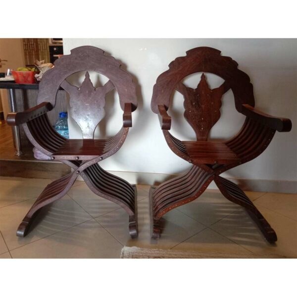 Pair of Ethnic Accent Chairs - SoUnique.PK