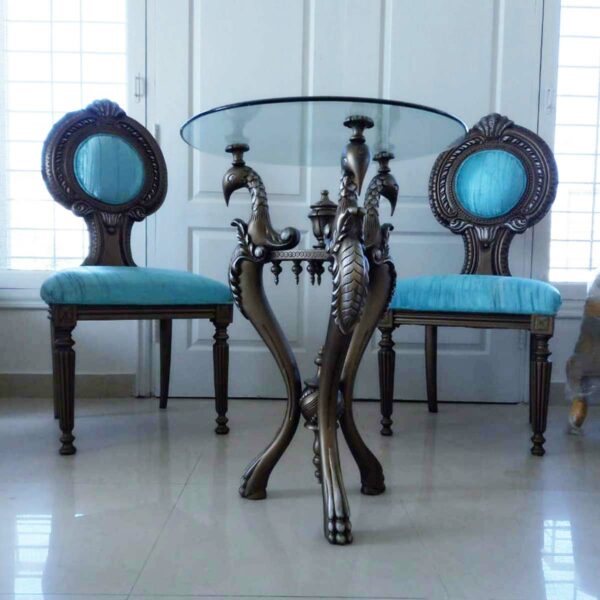 Peacock Design Table with Matching Chairs-SoUnique.PK