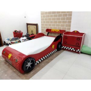 Kids Race Car Bed with Side Table - SoUnique.PK