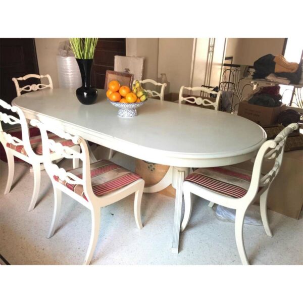 White Dining Table with 6 Chairs - SoUnique.PK