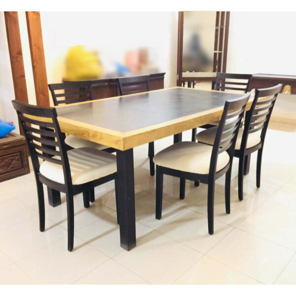 Contemporary Dining Table with 6 Chairs - SoUnique.PK