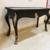 Wood Console with Gold Accents - SoUnique.PK