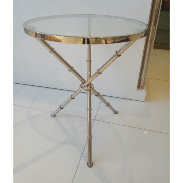 Metal Table with Glass Top-SoUnique.PK