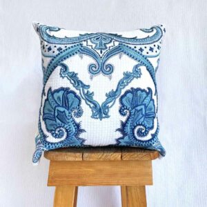 Blue Hala Embroidered Cushion-SoUnique.PK