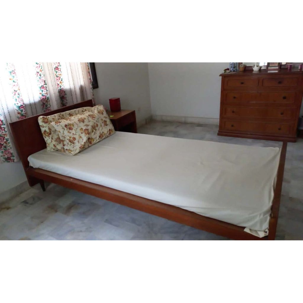 Single Bed with Side Table & Mattress SoUnique.PK