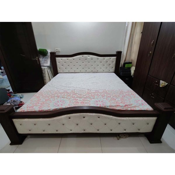 King Size Bed with Side Table Pair-SoUnique.PK