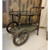 Carved Wood Serving Trolley-SoUnique.PK