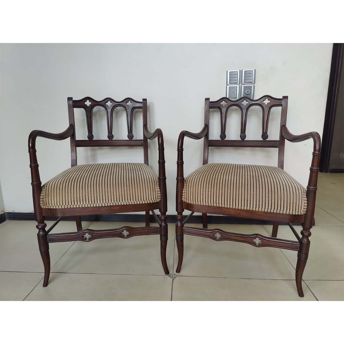 Pair of Sheesham Accent Chairs - SoUnique.PK