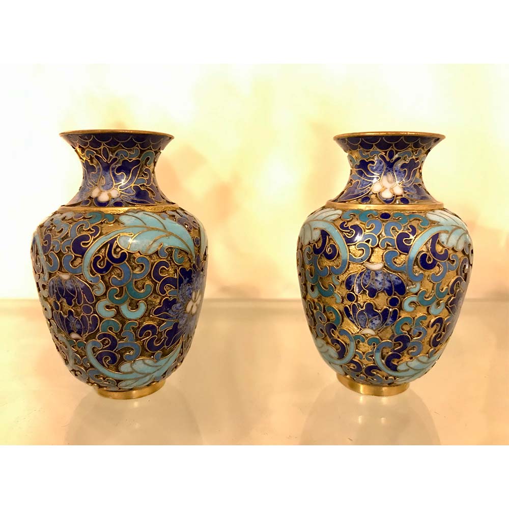 Vintage Miniature Chinese Cloisonné Vases - SoUnique.PK