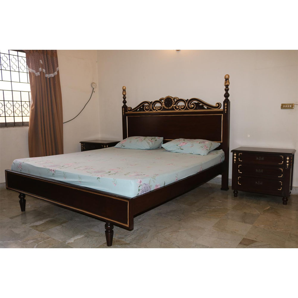 King Bed with Matching Bed Side Tables - SoUnique.PK