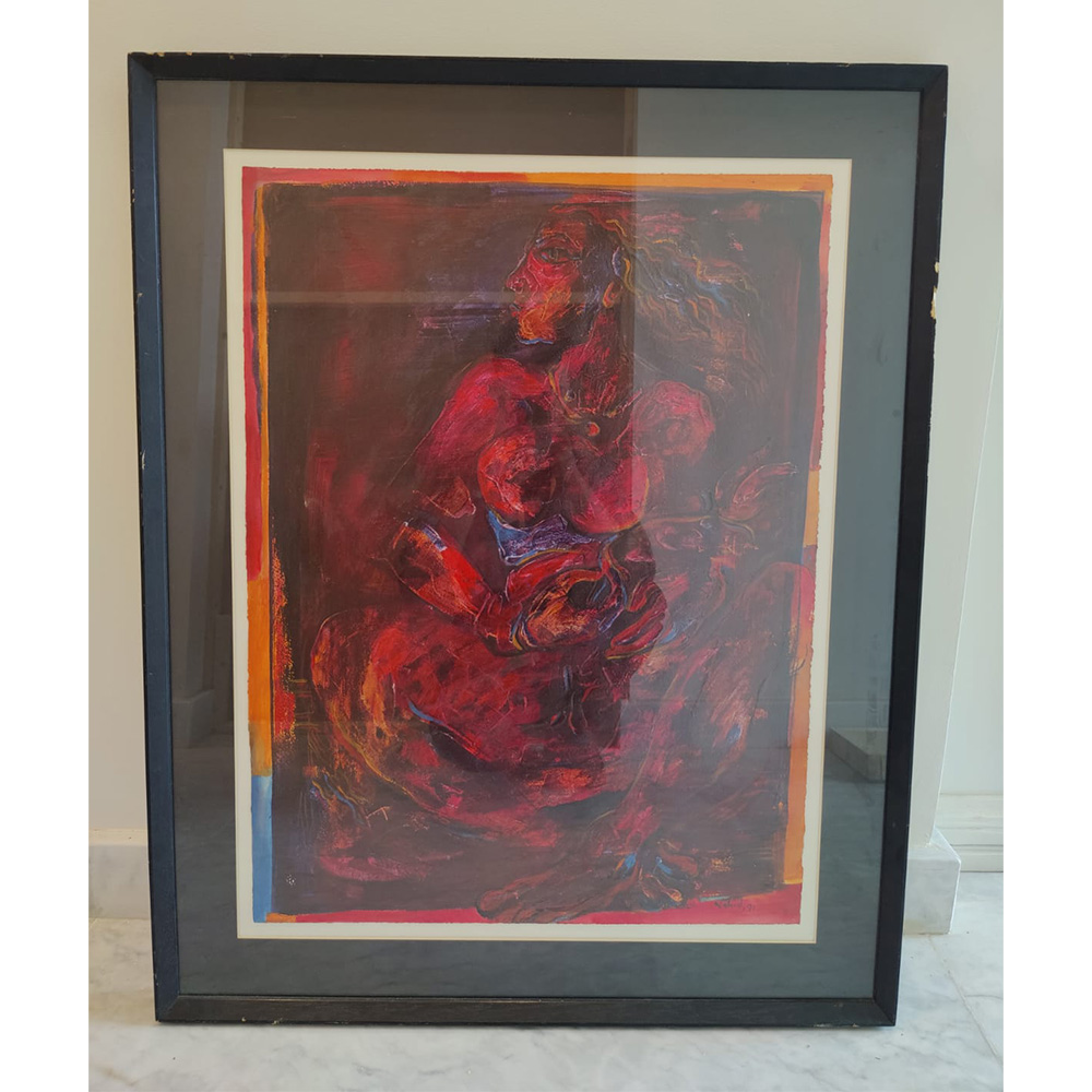 Oil on Paper by Nahid Raza - SoUnique.PK