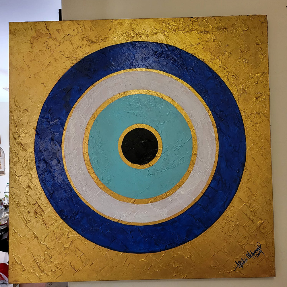 Evil Eye Acrylic on Canvas - SoUnique.PK