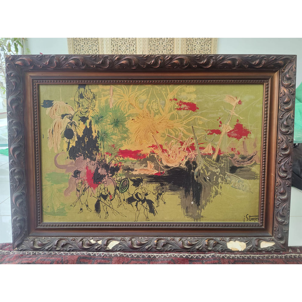 Oil on Canvas Abstract - SoUnique.PK