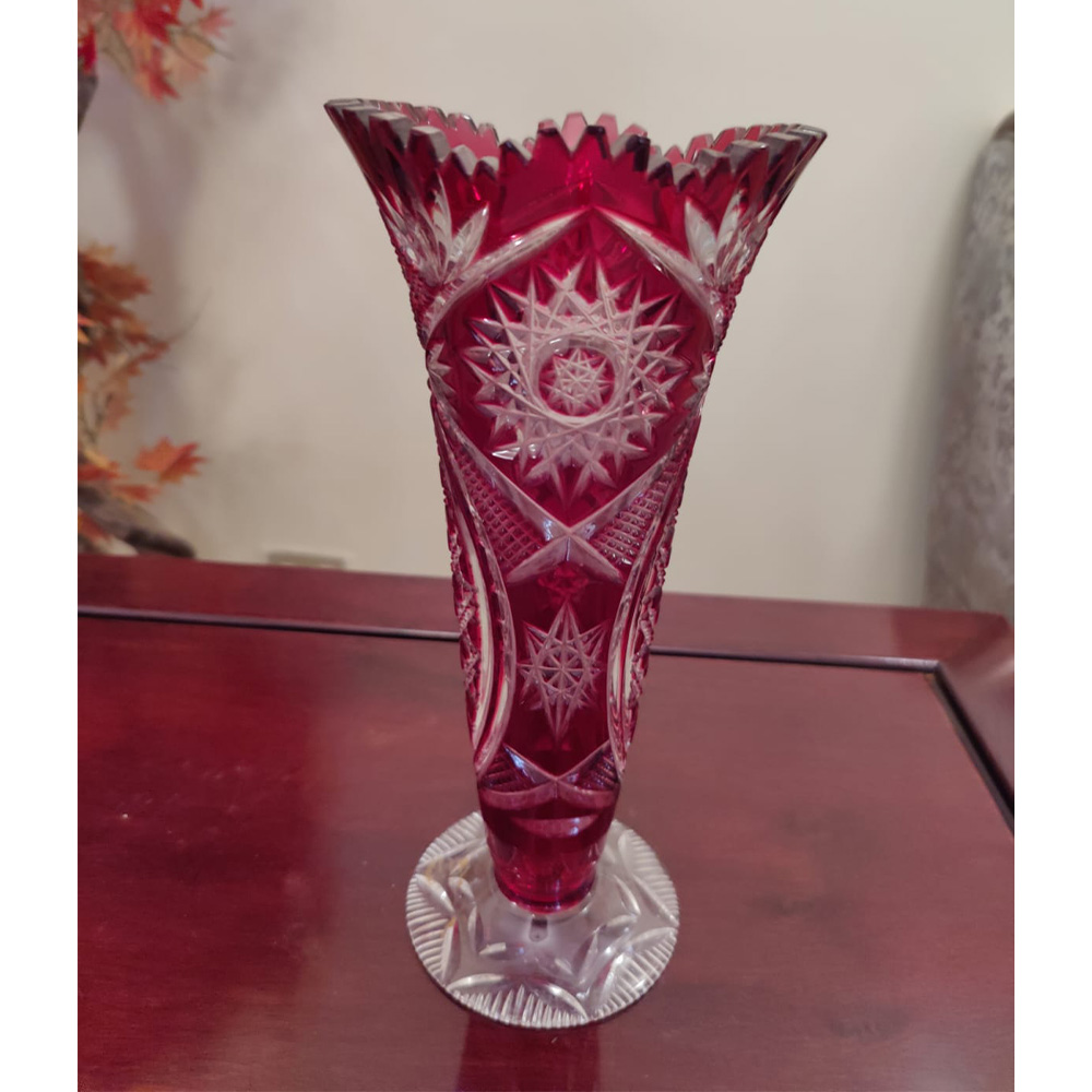 Bohemian Ruby Red Vase - SoUnique.PK