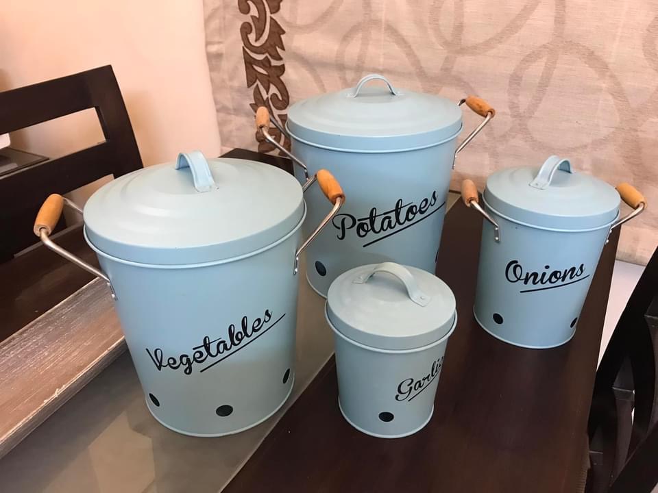 Metal Vegetable Canister Set-SoUnique.PK