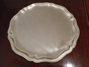 Vintage Silver Plated Round Platter Tray-SoUnique.PK