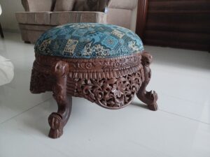 Hand Carved FootStool-SoUnique.PK