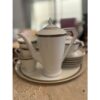 Elegant White Coffee Set with Gold Rim-SoUnique.PK