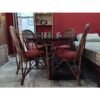 Glass Top Wicker Dining Set with 4 Chairs-SoUnique.PK
