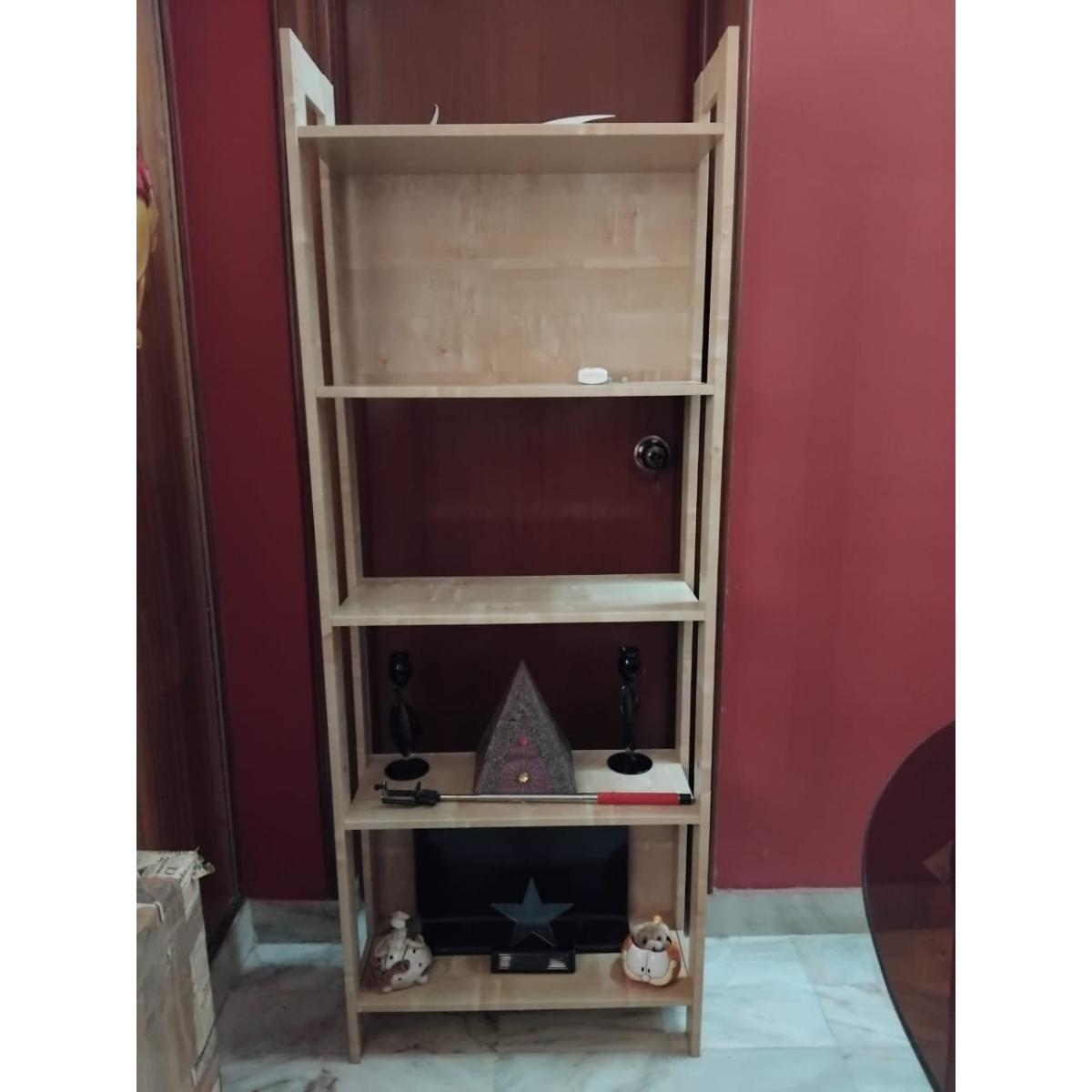 Tall Oak Wood Display Shelf-SoUnique.PK