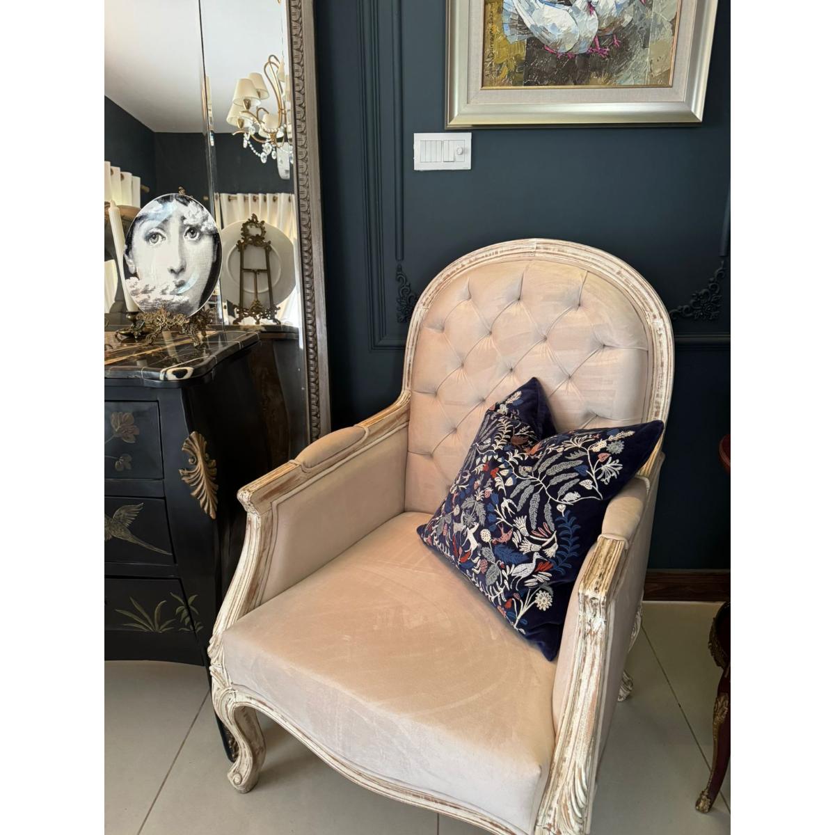 Pair of French-Inspired Tufted Accent Chairs - SoUnique.PK