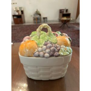 Vintage Ceramic Fruit Basket With Lid-SoUnique.PK