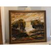 Golden Horizon Landscape Painting-SoUnique.PK
