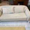 White Suede 2-Seater Sofa-SoUnique.PK
