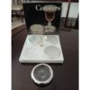 Imported Set of Crystal Silver Plated Coasters-SoUnique.PK